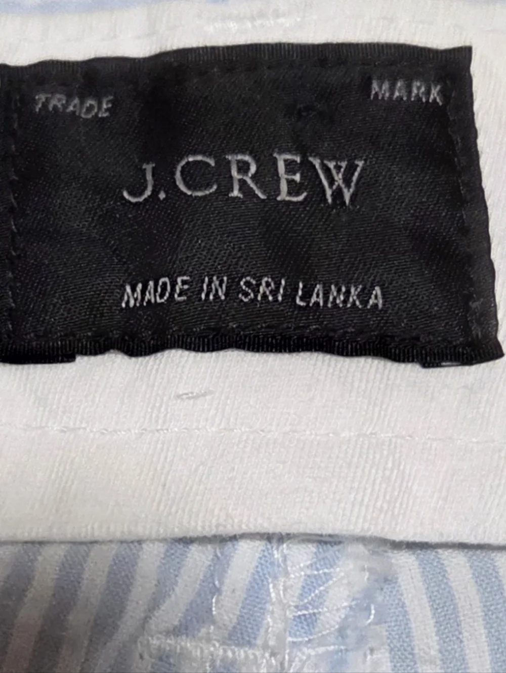 J Crew Seersucker Striped Shorts Blue White Size 38 9
